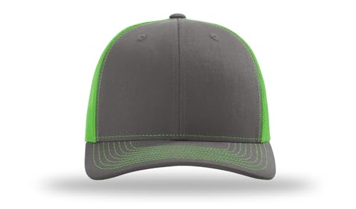 Richardson 112 Trucker Hat - Premium Blank Baseball Cap, Adjustable Snapback Hat - Structured Six Panel Richardson Blank Hats