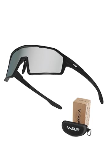 V-SUP Outdoor Lightweight Sport Sunglasses - UV400 for Biking, Baseball, Running, Cycling, Mountain Bicycle for Men & Women