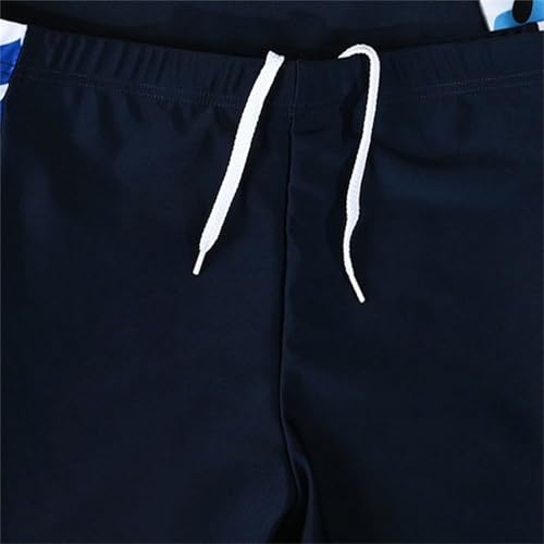Boys Swimsuit 3 Piece Rash Guard Swim Shirt and Swimming Trunks with Cap Summer Lightweight Trendy Bathing Suits