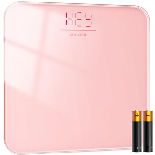 Ovutek Bathroom Scale for Body Weight, Highly Accurate Digital Weighing Machine for People, Upgraded Batteries Included, C...