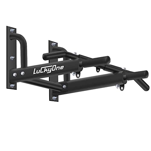 Wall Mount Pull Up Bar, Heavy Duty Steel Joist Mount Chin Up Bar, Pull-Up Bar With Wood Mount and Wall Mount Screws