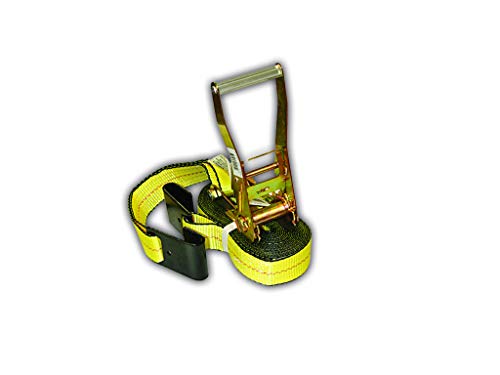 Everest - S1022 Premium Ratchet Tie Down 1 PK 2 IN. X 27 FT 3333 LBS. Working Load 10000 LBS. Break Strength Flat-Hook Car...