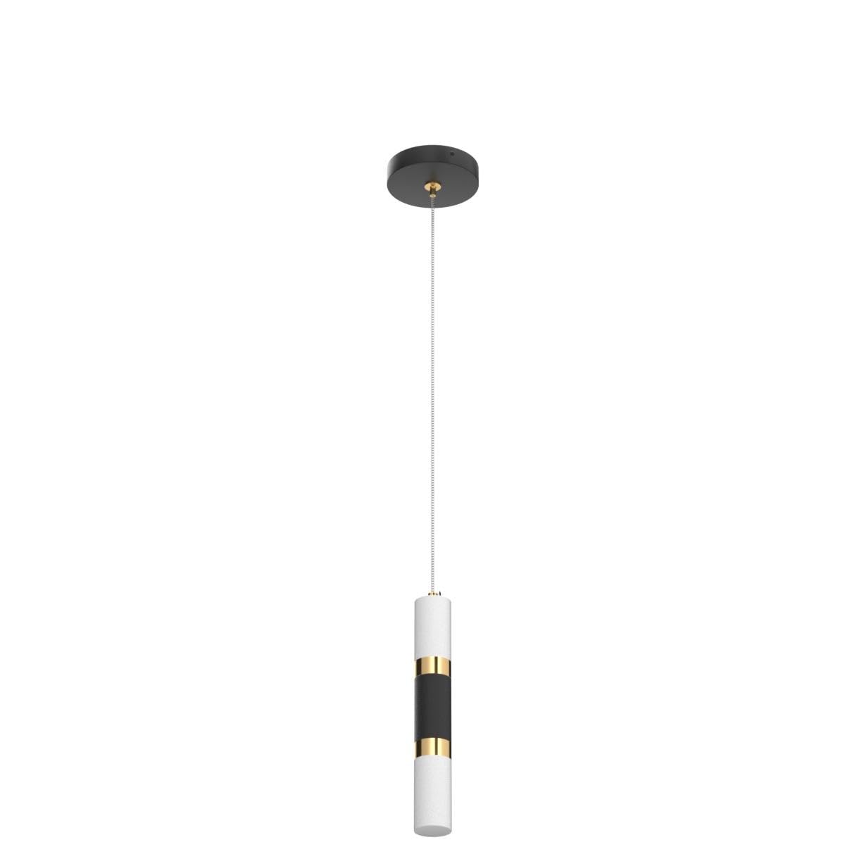 Liangmh Modern Kitchen Island Light Fixture Dimmable Led Black Mini Pendant Light Bedroom Bedside Table Black Gold Small Pendant Lighting (1-Pack)