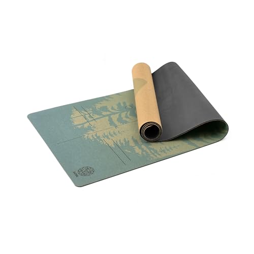 Satori Concept Cork Yoga Mat with Natural Rubber Base, Extra Size, Thickness and Support, Excellent Cushion & Grip, Non-Sl...