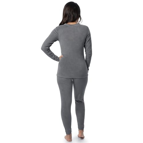 Fruit of the Loom womens Stretch Fleece Lined Thermal Long Johns Underwear Set