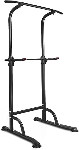 SculPong Dip Stand, Pull Up Bar Station, Power Tower, Heavy Duty Parallel Bar for Tricep Dips, Pull-Ups, Push-Ups, L-Sits