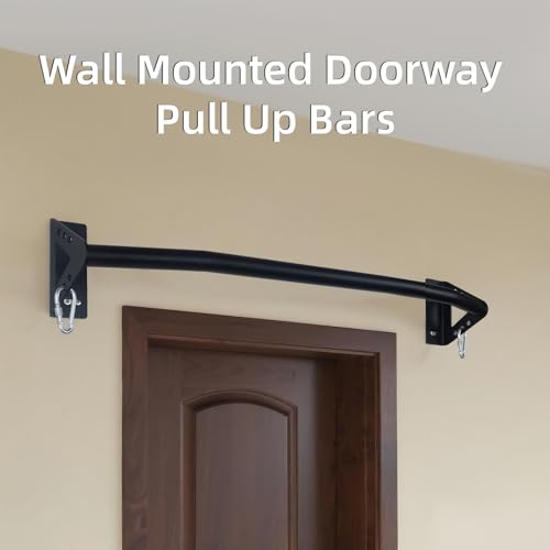 Purife Wall Mounted Pull Up Bar Doorway, Heavy Duty Strength Training Pull-Up & Chin Up Bars for Doorframe, Support Beam o...