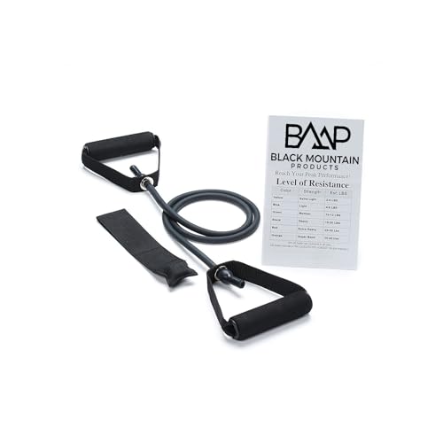 Black Mountain Products Single Resistance Band - Door Anchor and Starter Guide Included