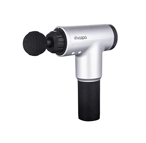 Vivitar Vivaspa Handheld Cordless and Rechargeable Massage Gun with LCD Display for Athletes with 4 Interchangeable Heads ...