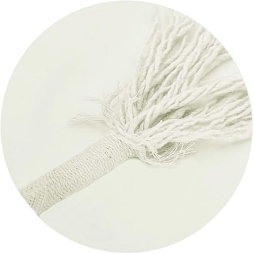 YUZENET Braided White Cotton Rope (1/2 inch x 50 ft) Natural Soft Utility Rope