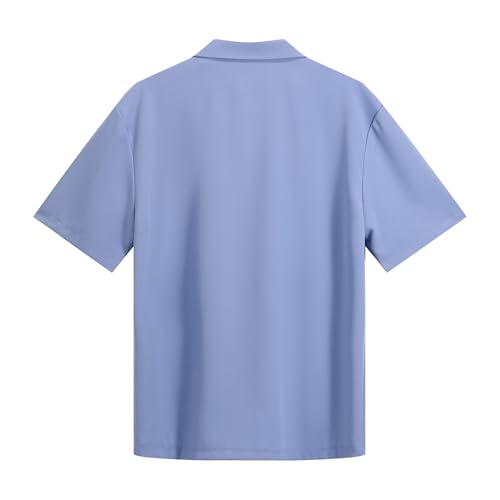 Cloudstyle Mens 2 Piece Top Shorts Matching Set Solid Button Up Summer Beach Casual Outfits