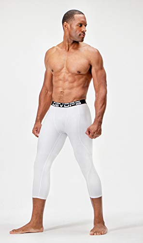 DEVOPS 2 Pack Men's 3/4 Compression Pants Athletic Leggings with Pocket