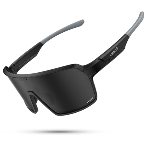 Lamicall XL Size Polarized Sports Sunglasses for Men Women, Large UV400 Protection Sun Glasses, Running Cycling Baseball