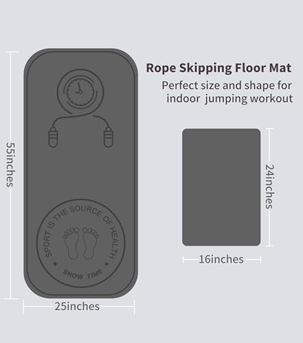 Knsbk Rope Skipping Sports Shockproof Exercise Mat, All-Purpose Extra Thick High Density Anti-Tear Exercise Yoga Mat, Non ...