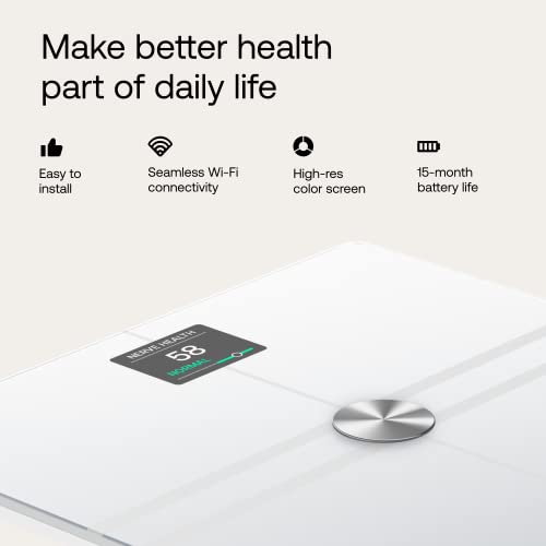 WITHINGS Body Comp WLAN Smart Scales with Full Body Analysis Including Fat Content, Muscle Mass, Bone Density, Visceral Fa...