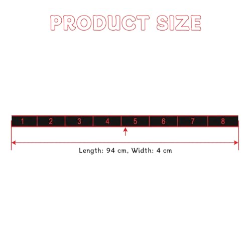 Fitness Resistance Band for Stretching and Yoga – 8-Section Elastic Training Band with Numbered Markings for Pilates & Ful...
