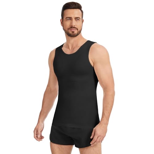 Sleeveless Compression Shirt Men Slimming Body Shaper Vest Mens Compression Tank Top Undershirt Shapewear Tummy Control