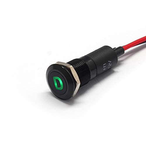 Alpinetech LED Metal Signal Indicator Pilot Dash Light 12mm 12V Drive