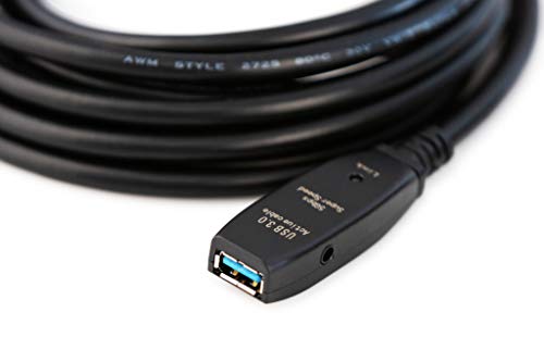 MutecPower 32 Feet Active USB Extension Cable 3.0 Male to Female with 2 Extension chipset Signal Booster - Active Extensio...