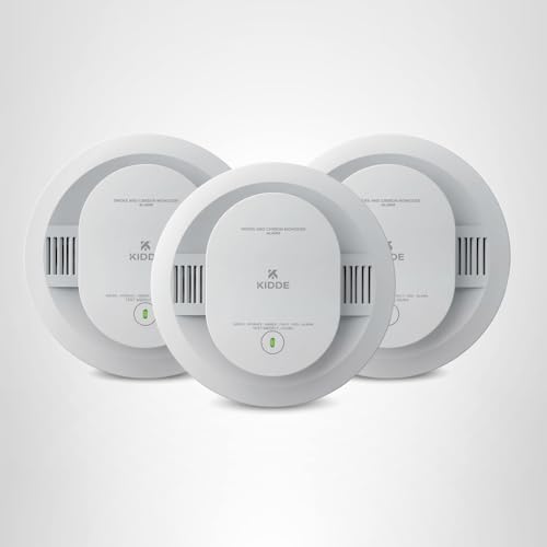 Kidde Smoke & Carbon Monoxide Detector for Home, AA Battery Powered, Voice Alerts, 3-Pack