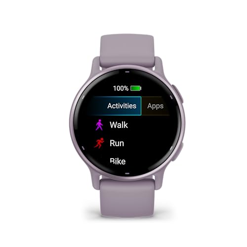 Garmin Vivoactive 5 Fitness Tracker Smart Watch for Men & Women with Metallic Orchid Bezel w/Orchid Case and Silicone Band...