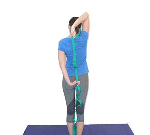 Physical Therapy Stretch Strap by Morning Sky - 10-Loop 73-inch Rehab Strap with Instructional Guide for Rehab, Stretchin...