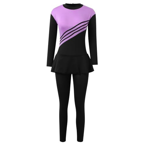 Muslim Women's Conservative 3 Piece Swimwear Oversized Long Sleeve Pants Swim Cap Full Coverage Modest Bathing Suit for Beach