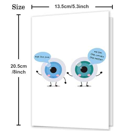 IDU Funny Eye Surgery Recovery Card with Cornea Pun,Eye Cataract Surgery Get Well Cards for Family Friends Him Her,Humor &...