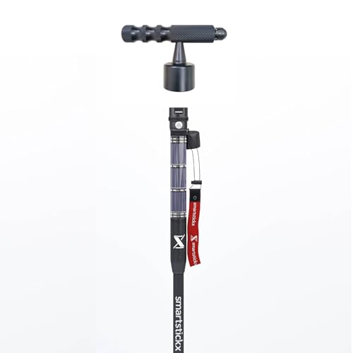 SmartstickX T-Shape Handle for Self Defense Walking Stick – Enhanced Grip, Improved Support for Long Walks, Durable & Comf...