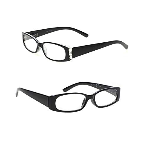 5 Pack Spring Hinge Reading Glasses Rectangular Fashion Quality Readers for Men and Women (5 Pack Mix, 1.25)Medium