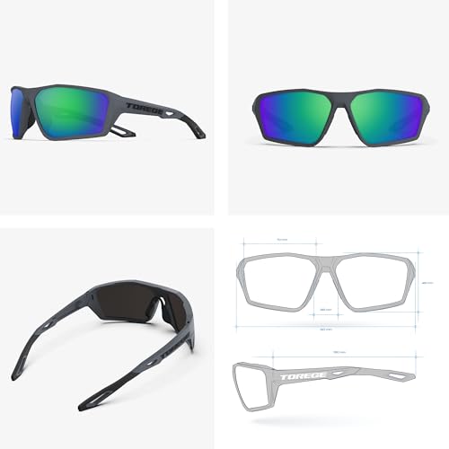 Polarized Sports Sunglasses for Men Women Fishing Running Driving Cycling Sunglasses