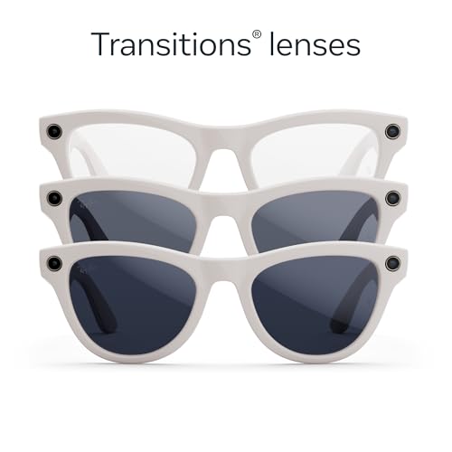 Ray-Ban Meta (Gen 1), Skyler, Shiny Chalky Grey | Smart AI Glasses for Men, Women — 12 MP Camera, Open-Ear Speakers, Video...
