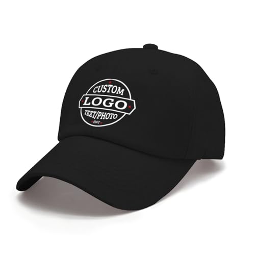 Custom Hat Bulk Designs Your Own Customized Hats Add Logo Or Photo Unisex Baseball Trucker Hat A-Black
