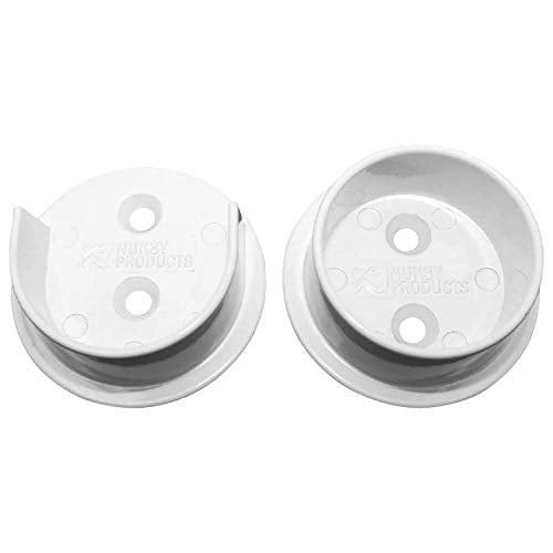 "Nuk3y Heavy Duty Metal Steel Closet Pole Socket Set 1-1/2"" (White)"