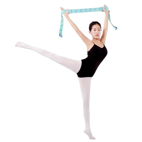 2-Pack Yoga Straps with 11 Loops - Adjustable Elastic Stretching Bands for Pilates, Dance, Ballet Gymnastics & Physical Th...