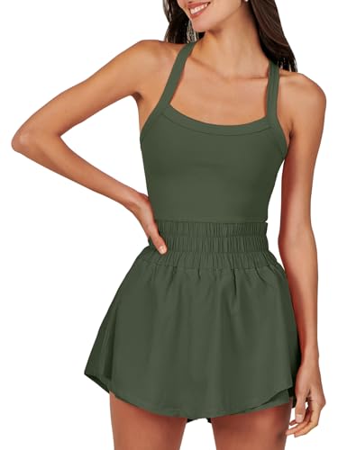 ANRABESS Womens Mini Tennis Dresses Skort Summer Sleeveless One Piece Workout Romper Dress with Shorts Athletic 2026 Outfit