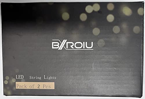 Bxroiu Fairy Lights - 50 Leds, 16Ft Silver Wire, 8 Modes, Remote Control, Battery Operated, Cool White For Bedroom & Party Decor