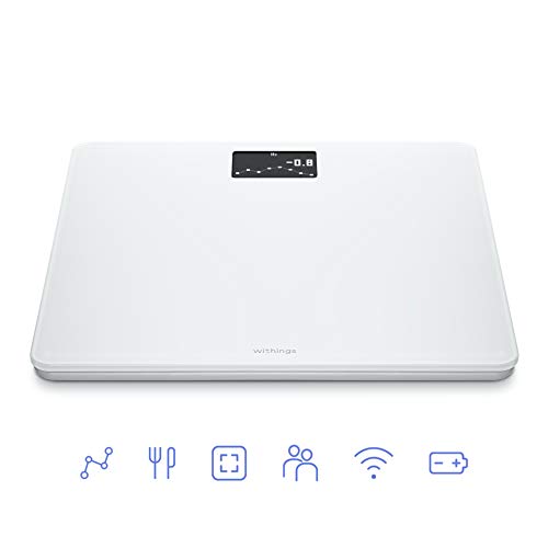 Withings Body - Digital Wi-Fi Smart Scale with Automatic Smartphone App Sync, BMI, Multi-User Friendly, with Pregnancy Tra...