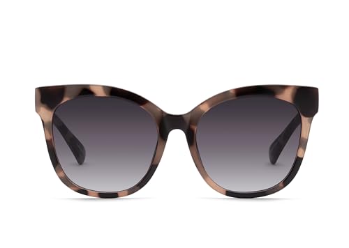 Quay - Women's Sunglasses, Cat Eye Lenses with UV Protection, Oversized Sunglasses (It's My Way, Milk Tortoise Smoke)