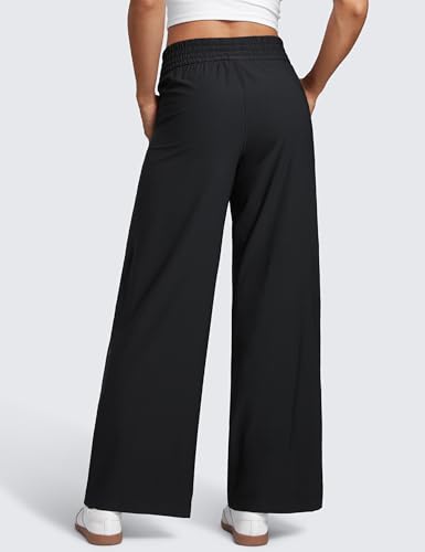 CRZ YOGA Lightweight Drapey Wide Leg Casual Pants for Women 30" - Flowy Travel Work Loose Fit Summer