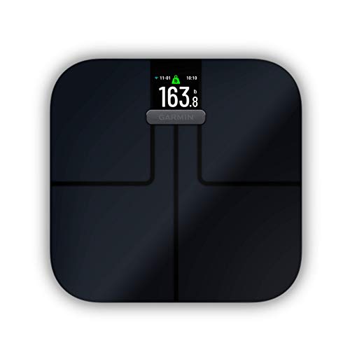 Garmin Index S2, Smart Scale with Wireless Connectivity, Measure Body Fat, Muscle, Bone Mass, Body Water% and More, Black