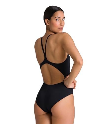Arena Womens Solid Team Swimsuit Lightdrop Back MaxLife Open Back Bathing Suit Athletic Swimwear