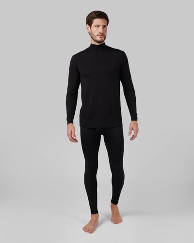 32 Degrees Heat Men’s Lightweight Baselayer Mock Neck – Thermal Long Sleeve Top for Winter Layering