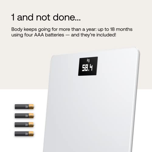 Withings Body - Digital Wi-Fi Smart Scale with Automatic Smartphone App Sync, BMI, Multi-User Friendly, with Pregnancy Tra...