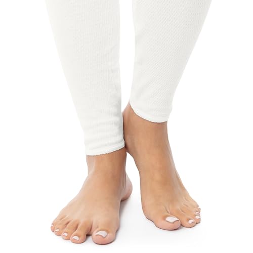 Indera Women's Combed Cotton Raschel Knit Thermals Underwear Long Johns Pant