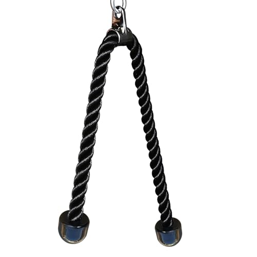 KORIKAHM Long Tricep Rope, Rope Pull Down Attachment 47 55 63Inch Length Long, Tricep Rope Cable Attachment, Tricep Pull D...