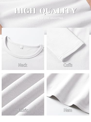 ANRABESS Womens Long Sleeve Thermal Shirts Slim Fit Basic Tee Tops Warm Fleece Undershirts 2025 Fall Winter Layer Outfits