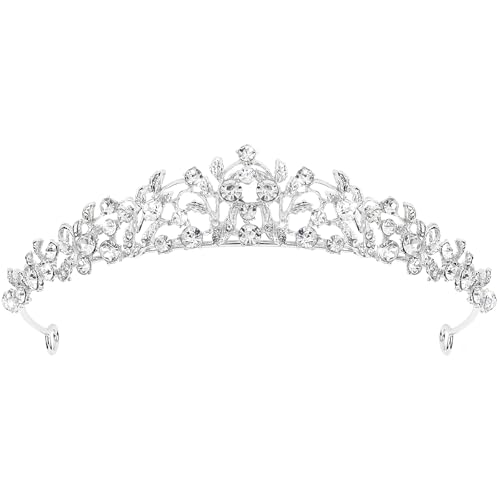 Aprince Silver Tiaras and Crowns for Women Wedding Tiaras for Bride Rhinestone Princess Crown for Women Hair Accessories f...