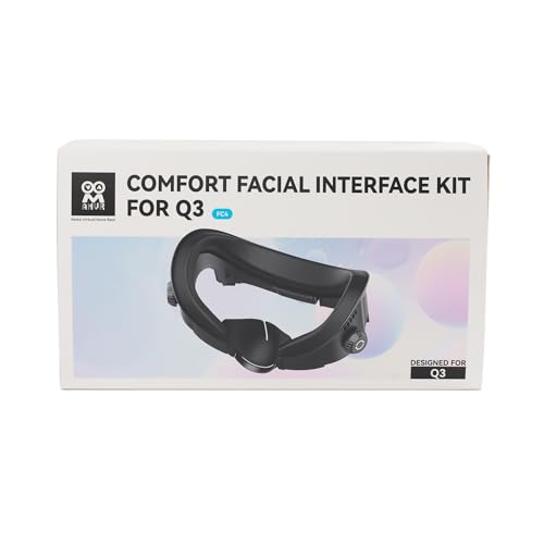 AMVR FC4 Upgraded Face Cover Pad Facial Interface Compatible with Meta/Oculus Quest 3 Accessories, with Knob Adjustable, NOT Compatible with Meta Quest 3S (Better for Halo Head Strap)