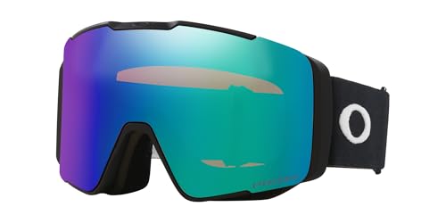 Oakley Line Miner Pro Low Bridge Fit Snow Goggle, Matte Black Strap w/Prizm Snow Argon Iridium Lens, Medium